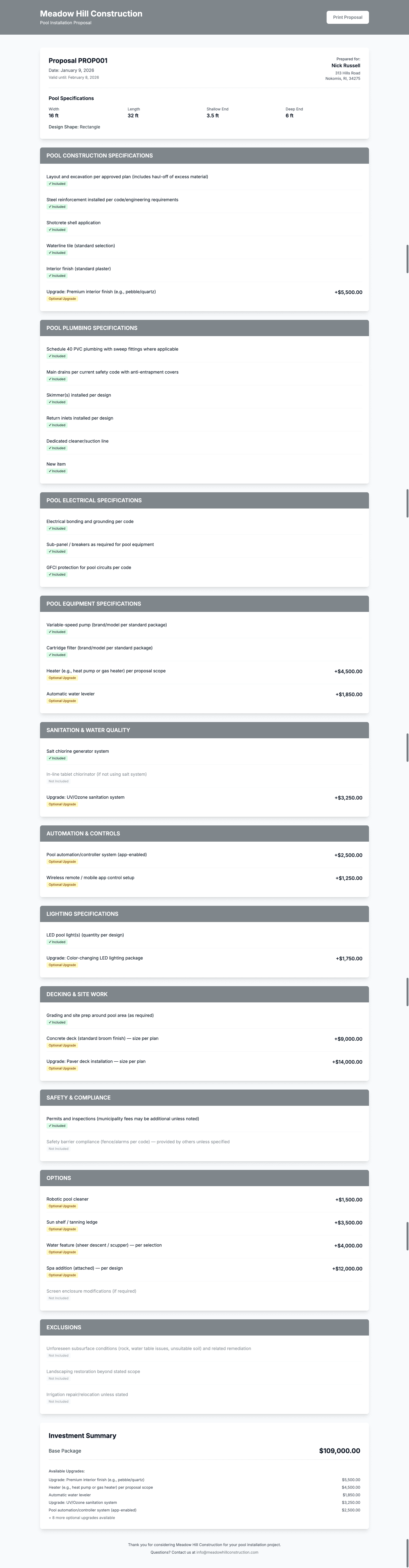 Pool Proposal Overview